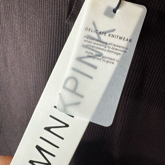 NWT MINKPINK SAMIRA RIB KNIT CULOTTE crop pants size Small - Picture 11 of 12